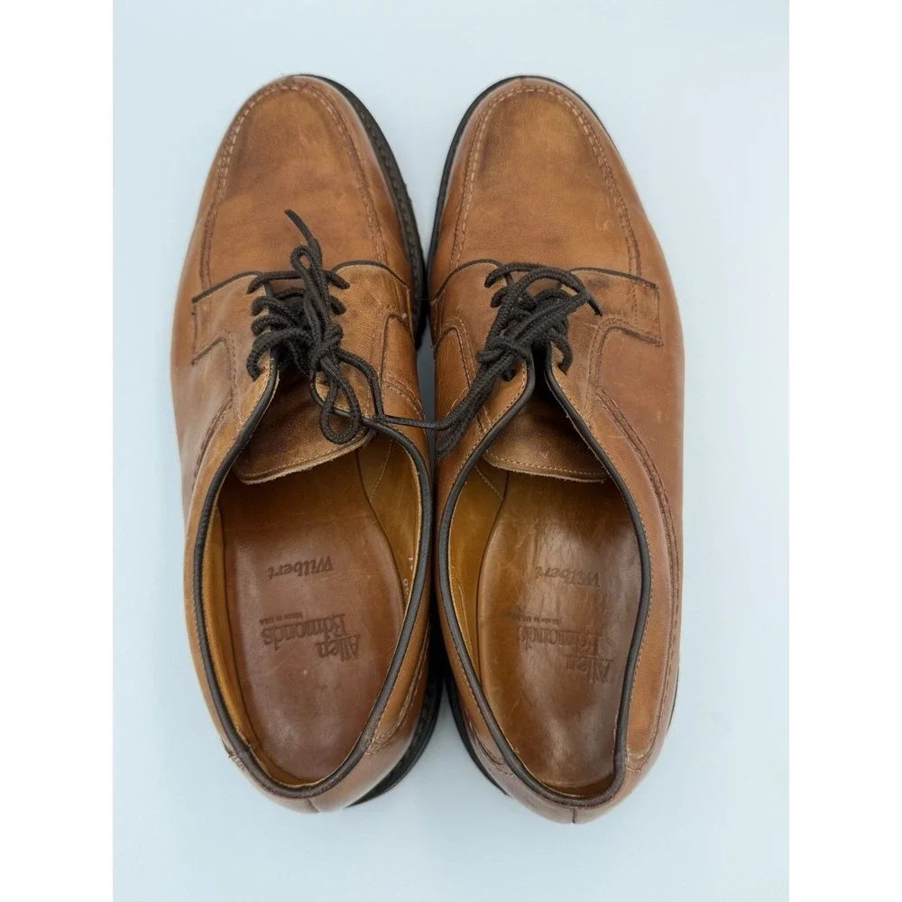 Allen Edmonds Wilbert Split Toe Derby Brown Leather Shoes 10.5D USA